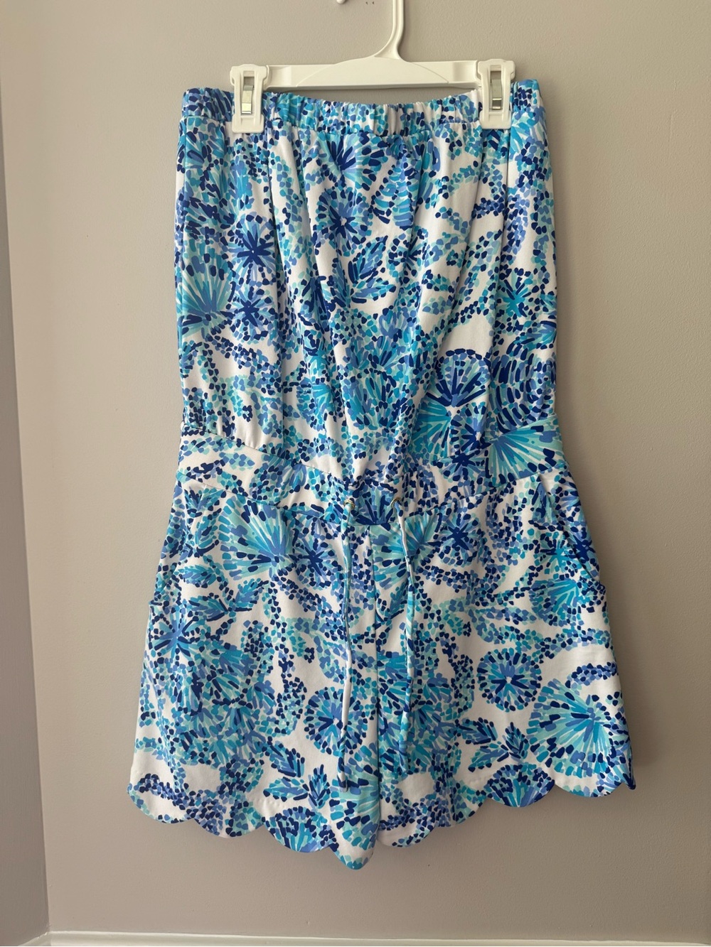 Lilly Pulitzer Women’s Jace Romper Turquoise Oasis Size Small